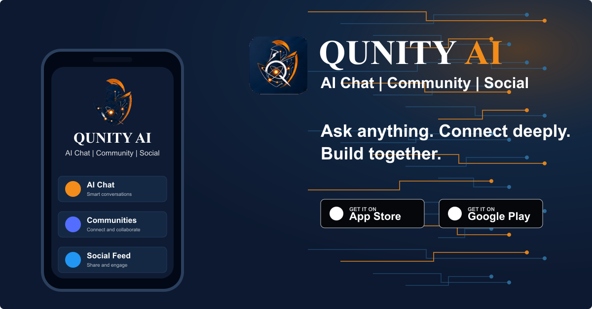 Qunity AI app promo template